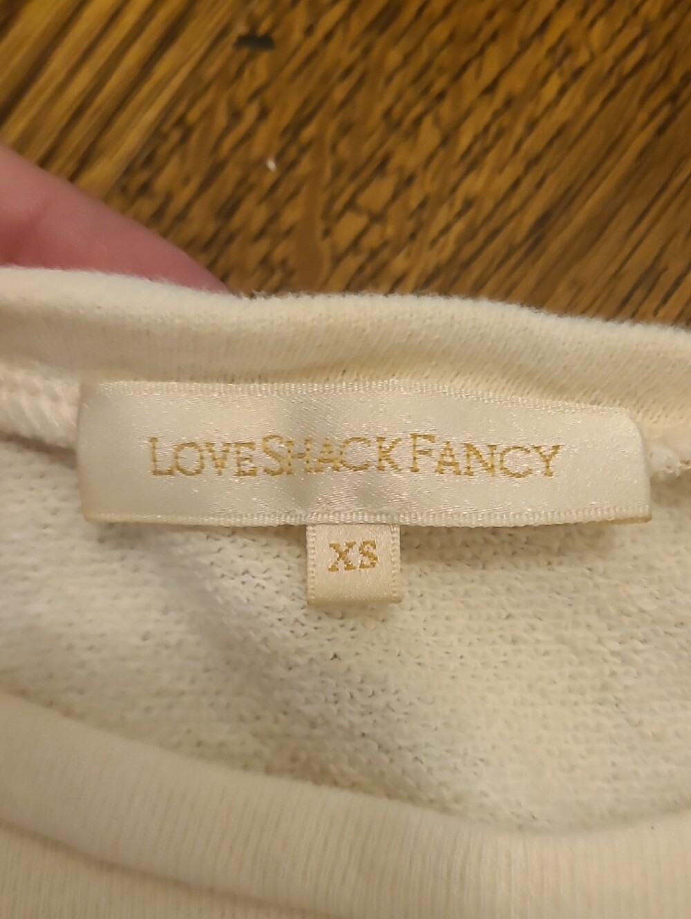 LoveShackFancy Cream Ruffle-Sleeve Pullover - Picture 4 of 5
